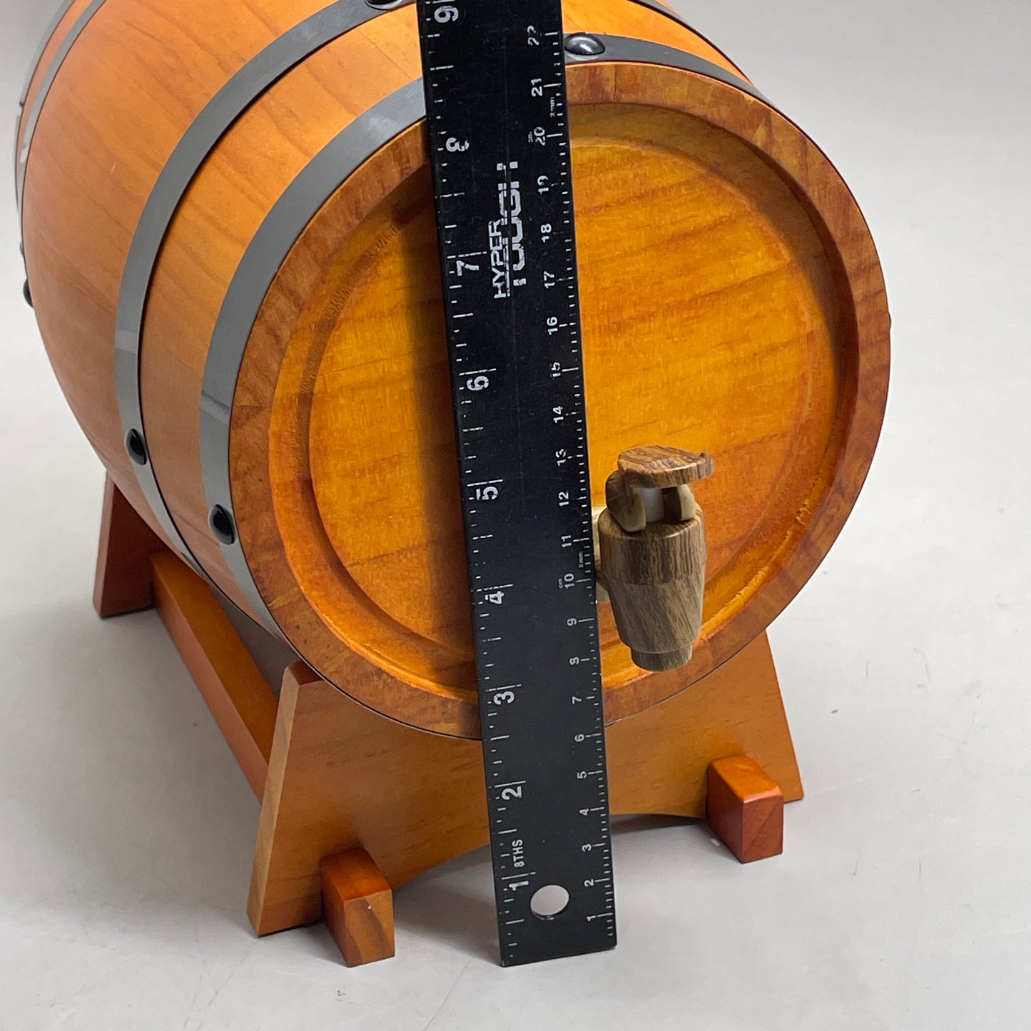 FIUDEX Solid Wood Wine Barrel Decorative Beer Keg Light Brown