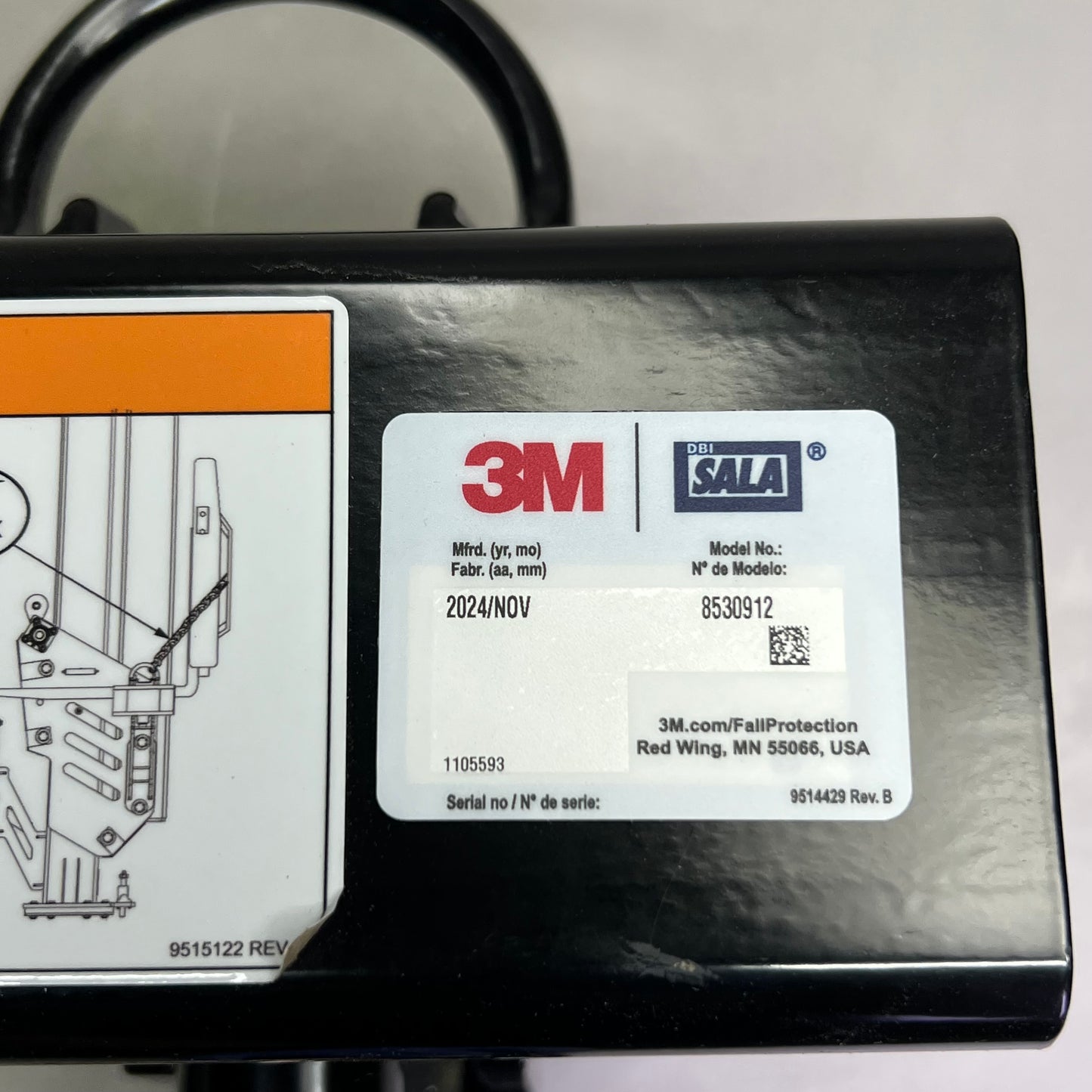 DBI-SALA 3M FlexiGuard M100 Mast Forklift Transport Kit, Black 8530912