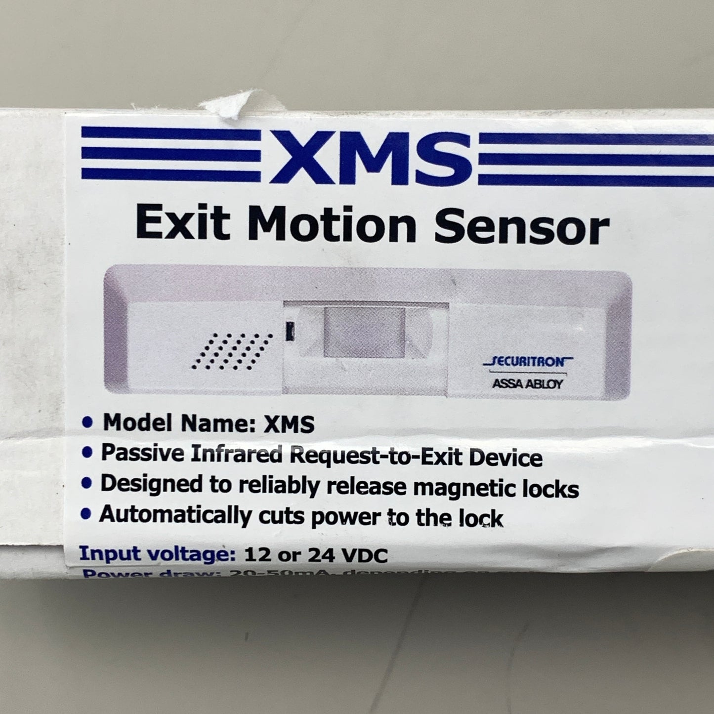 SECURITRON Exit Motion Sensor Adjustable Time Relock XMS PIR