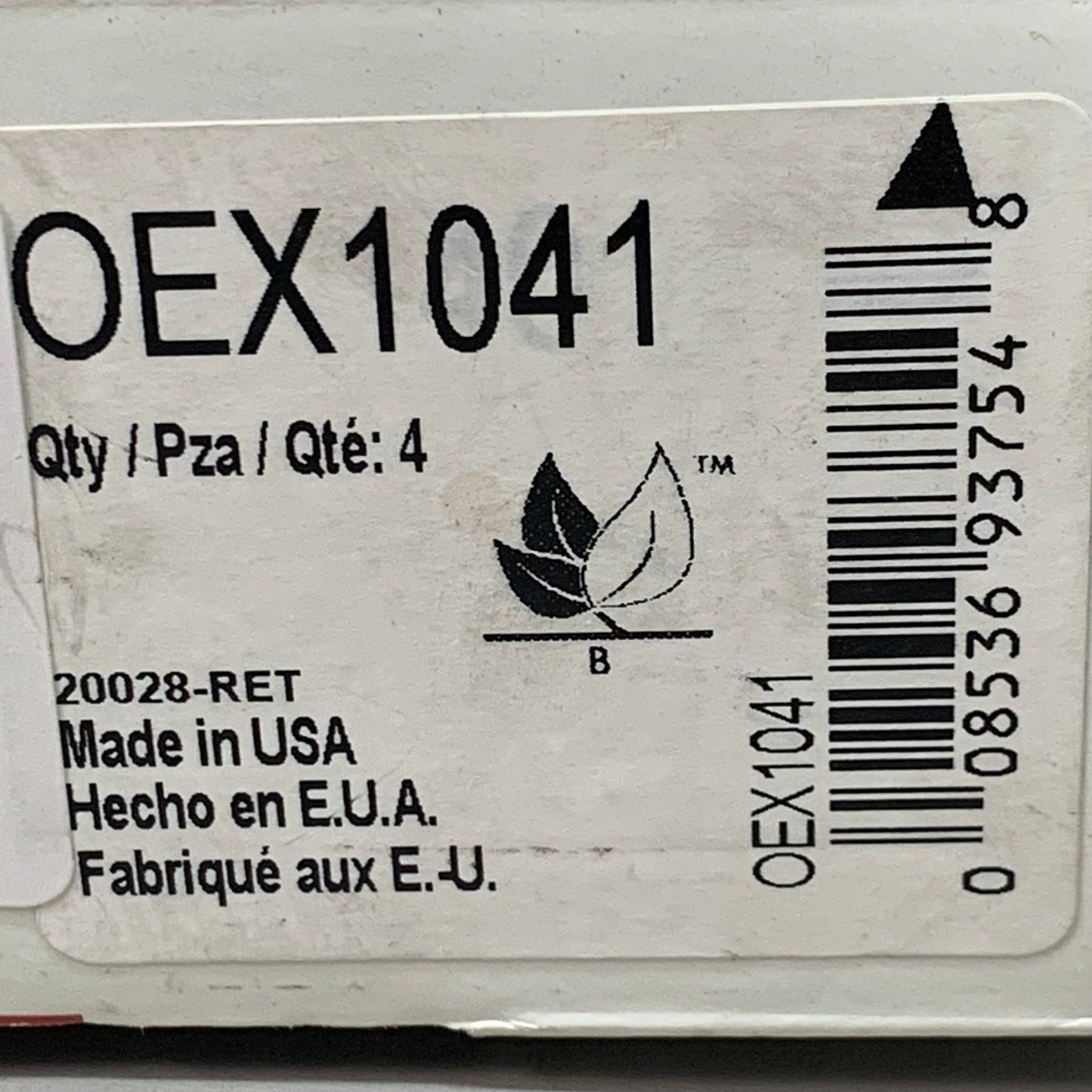 WAGNER OEx Premium Ceramic Disc Brake Pad Set 6" x 3" OEX1041