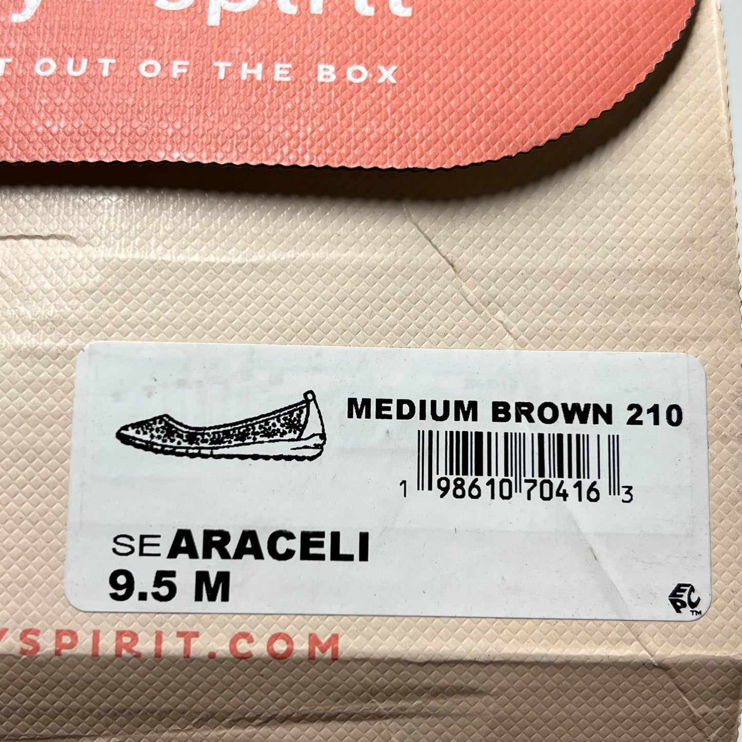 EASY SPIRIT Araceli Leather Ballet Flats Genuine Leather Women's Sz 9.5M Brown (As-Is)