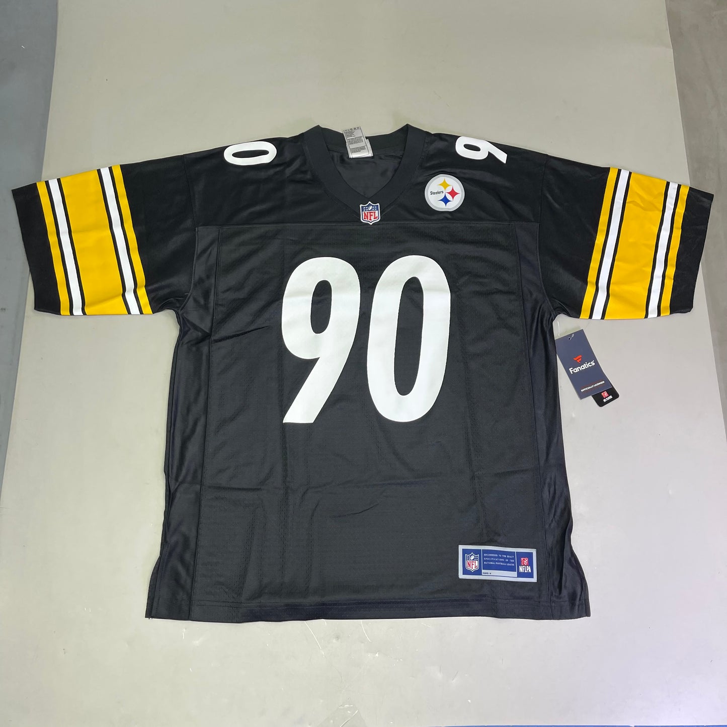 FANATICS Pittsburgh Steelers #90 T.J. Watt Home Jersey 2XL 427M-PSPL-7LF-4UA
