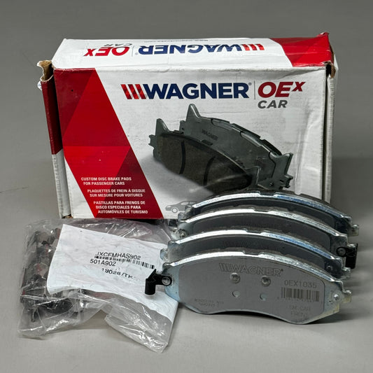 WAGNER OEx Ceramic Disc Brake Pad Set 6" x 2" Grey OEX1035