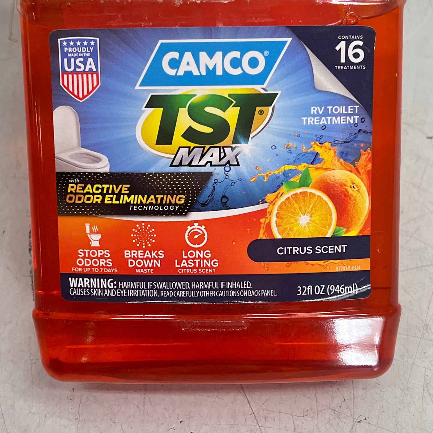 ZA@ CAMCO (2 PACK) Tst Max Rv Toilet Treatment Citrus Scent 32 fl oz Orange 41192