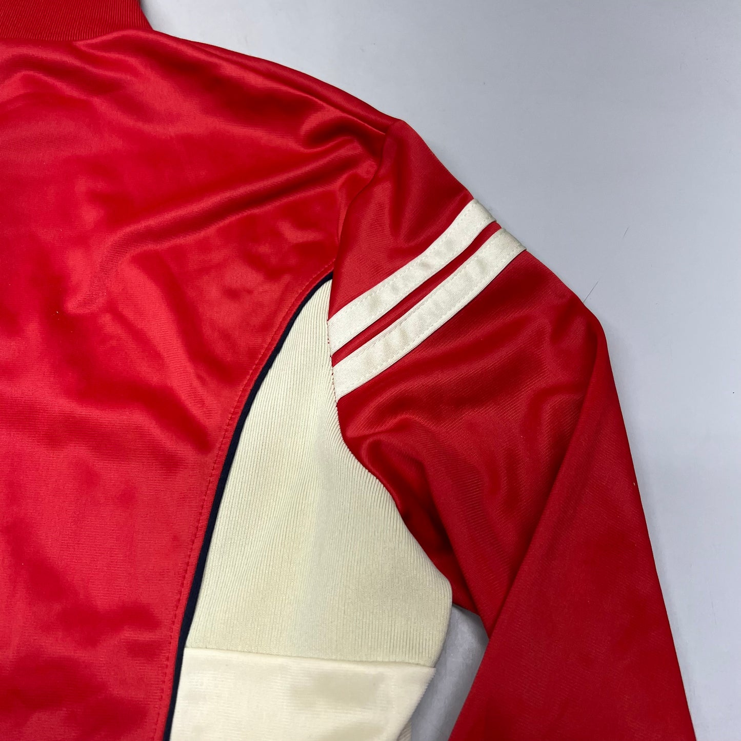 SERGIO TACCHINI Sportswear Track Suit Zip Up Jacket US Sz 40 Red/Cream (Used)