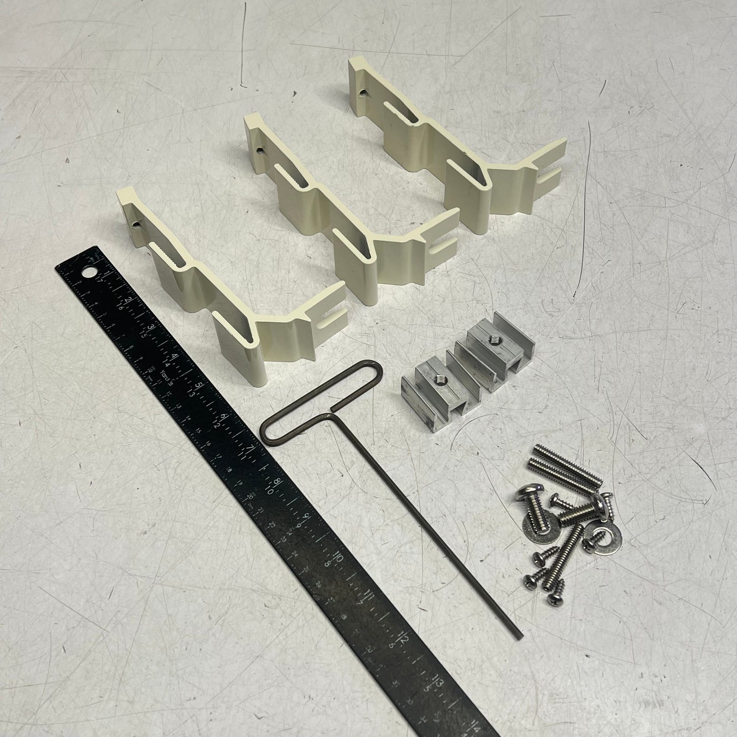ZA@ SUN SETTER Hardware Kit for Vista and Motorized Awning Aluminum Hood White 4714-3