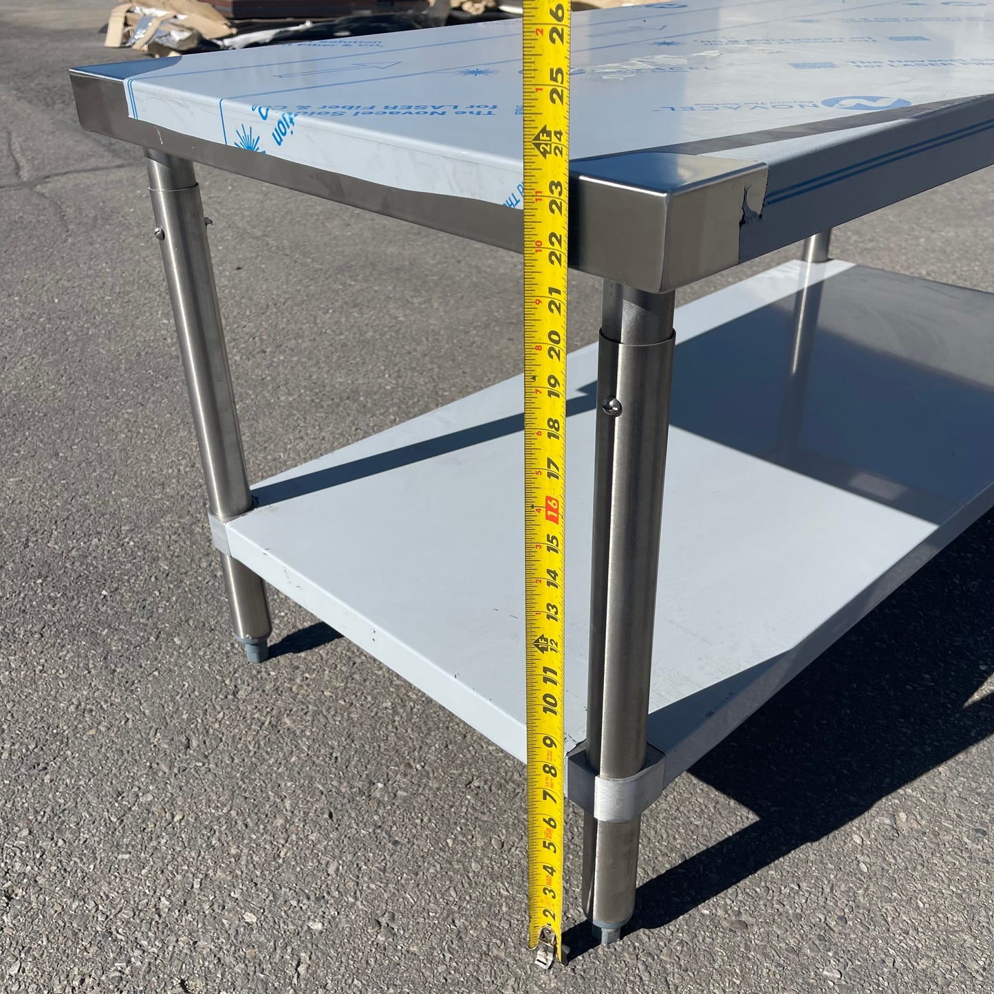 Z@ AERO Work Table 48”x24”x35” Stainless Steel 3TS2448ADJ (New)
