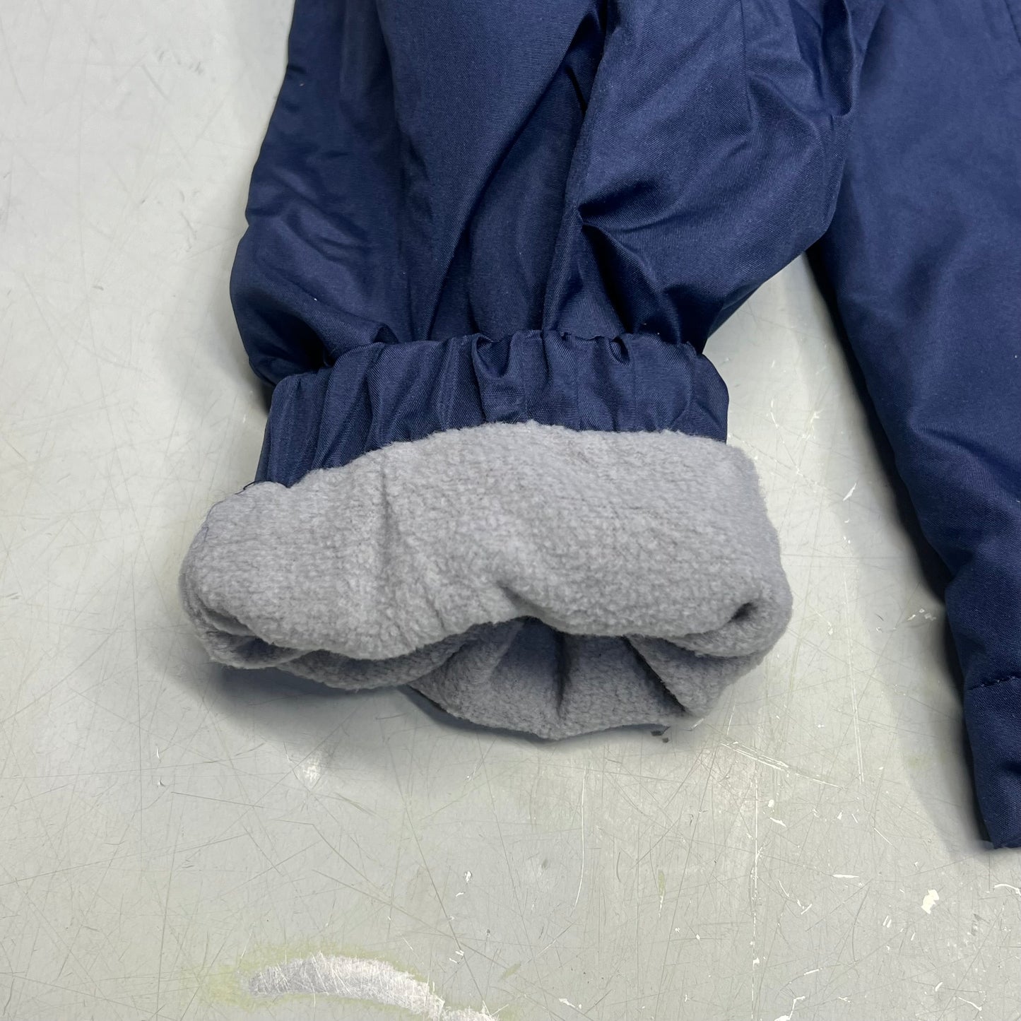 WHALES TAIL PERFORMANCE WEAR Fleece Lined Windbreaker Jacket Boys Sz L Navy Blue