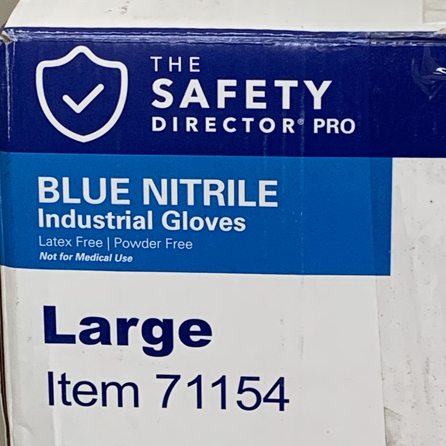 THE SAFTEY DIRECTOR (1000 PACK) Nitrile Industrial Gloves Latex Free Sz L 71154