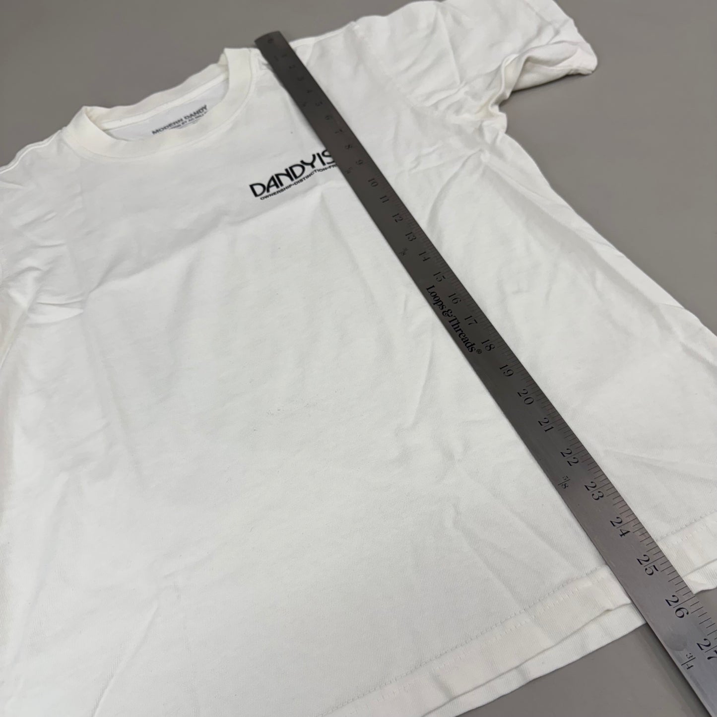 MODERN DANDY Gents Short Sleeve Crew Neck Top Men's SZ S White M-WAL836S Collection By AC Miller