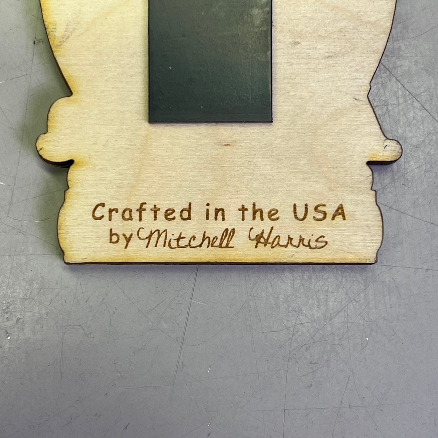 (2 PACK) Huskey Dog Laser Cut Wood Magnet Souvenir JUNEAU, AK Made In USA