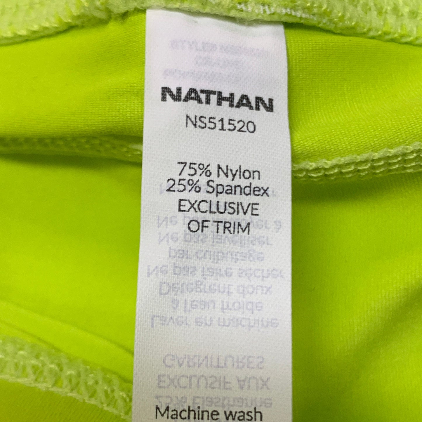 NATHAN Interval 6" Inseam Bike Short Women's Bright Lime Sz XL NS51520-50119-XL