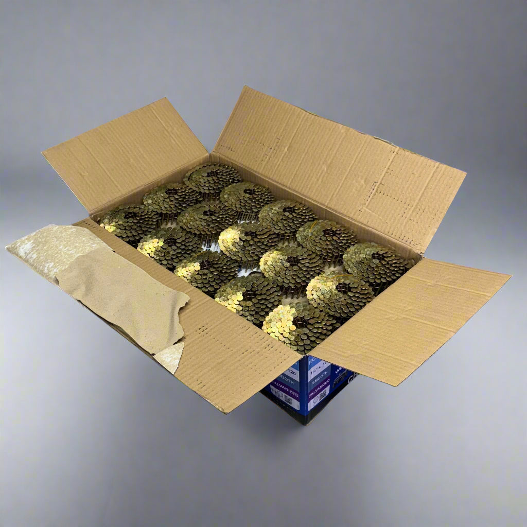 CRISP-AIR (7200 Pcs) Roofing Nails Sz 1 1/4" x .120, Gold 02032