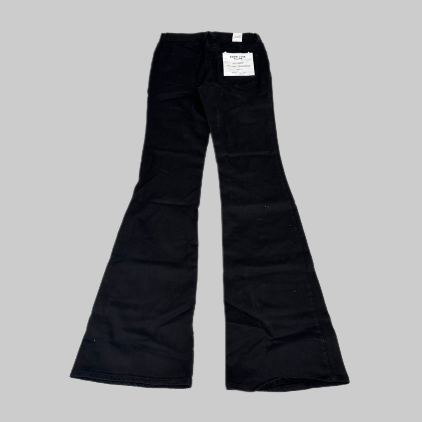 GOOD AMERICAN Good Legs Flare Jeans Women's Sz 8 Black001 GLF47SBTE