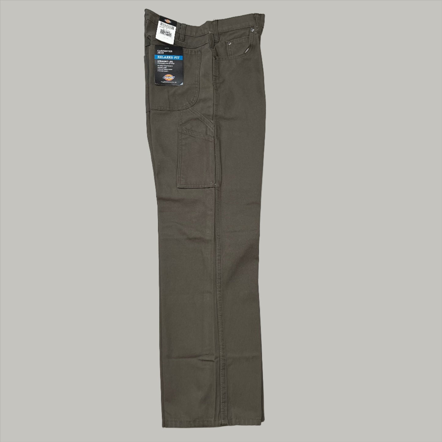 DICKIES Relaxed Fit Carpenter Jean Pant Mens Sz 32X32 Rinsed Moss Green DU336RMS