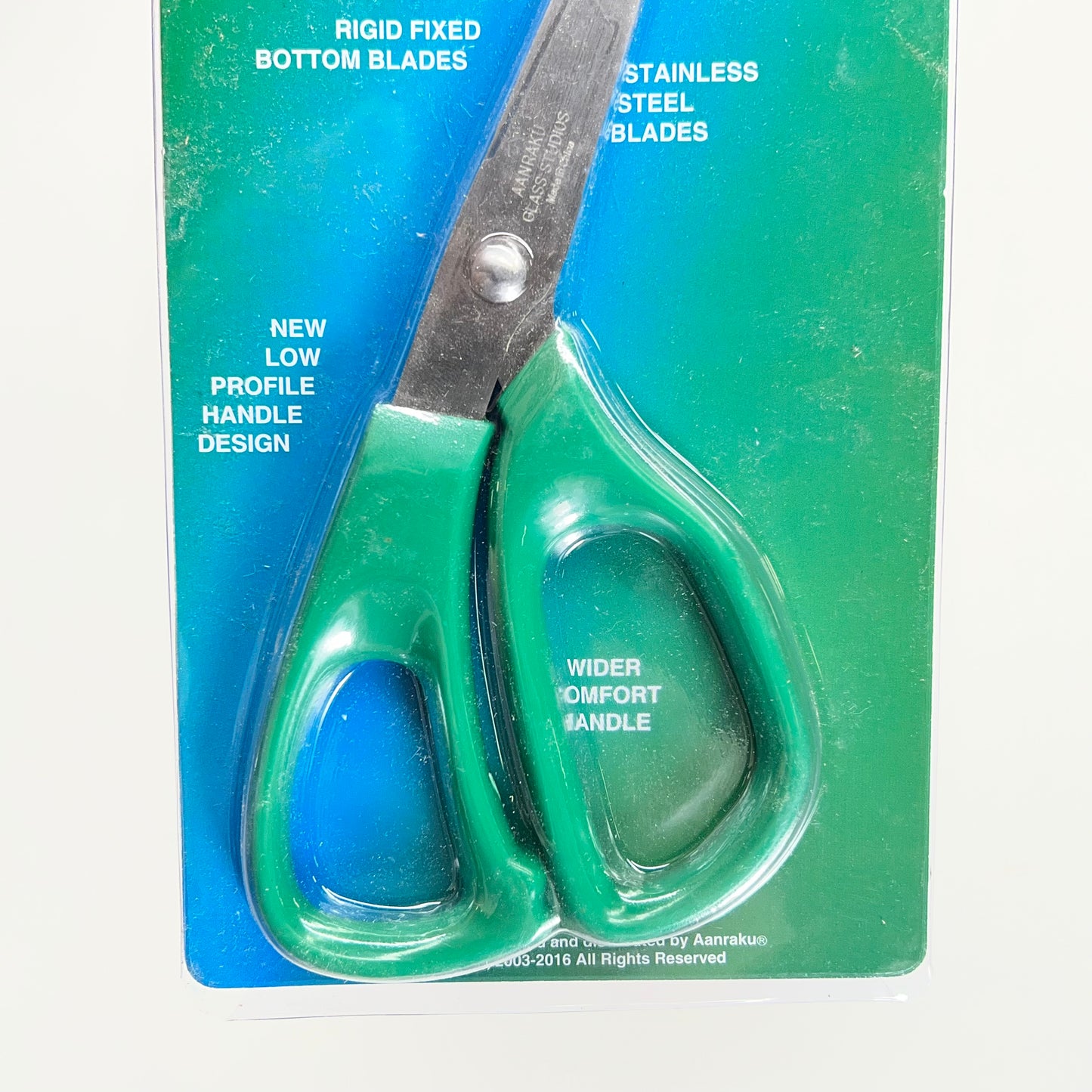 AANRAKU Thinline Pattern Shears Alloy Steel Thinner Center Blade Green AANP-TFS