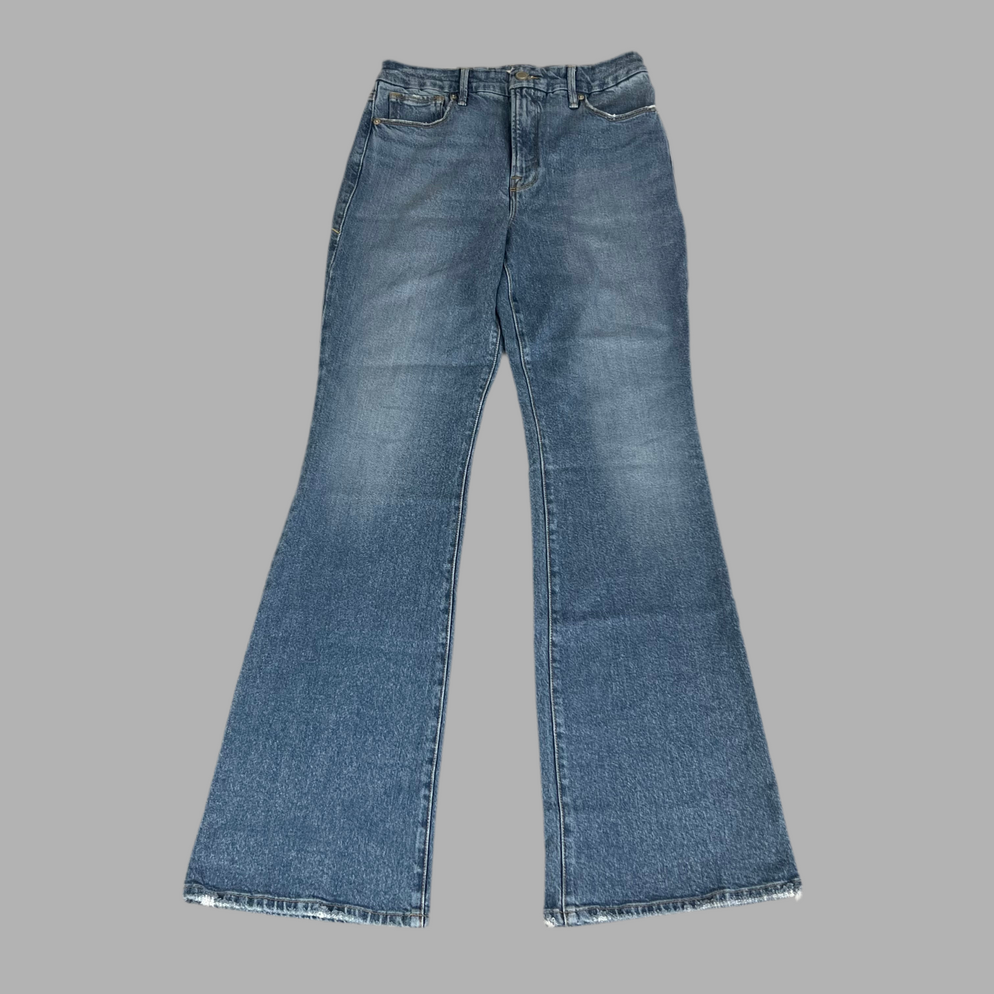 GOOD AMERICAN Good Classic Slim Bootcut High-Rise Jeans Women's Sz 8 Indigo627 GCLBDV220T