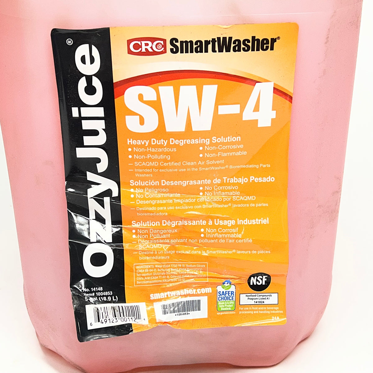 CRC Ozzyjuice Smart Washer Solutions Heavy Duty Parts Cleaner 5 Gal Orange