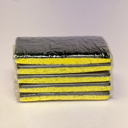 AMERICO (20 COUNT) Scouring Sponge Medium Duty 3.18" X 6.25" Yellow/Green 745