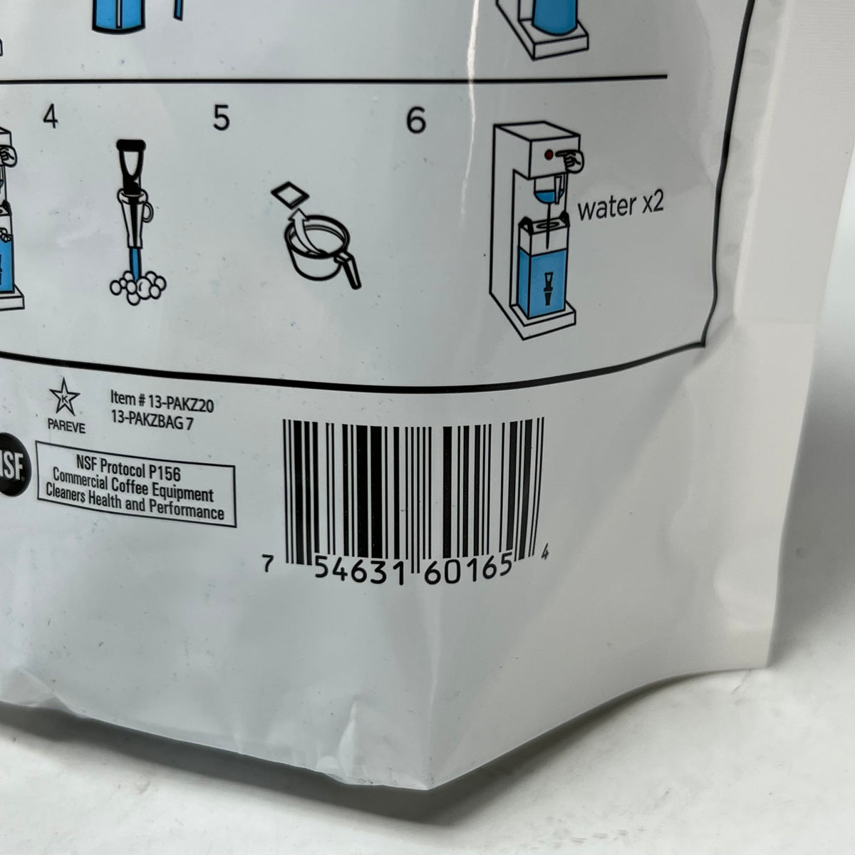 ZA@ URNEX (5 PACK) Coffee Equipment Cleaner 0.75 oz. White 26O0927
