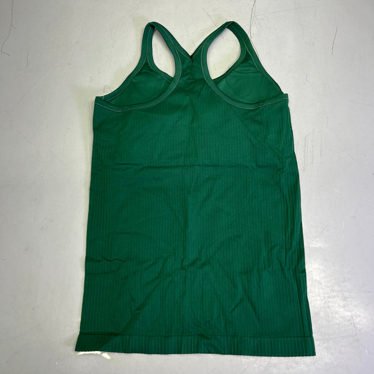 ATTRACO Ribbed Racerback Scoop Neck Athletic Tank Top Women's Sz M Grass Green