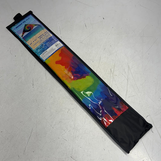 SURFGEAR Single Line Psychedelic Spiral-Designed Delta Kite - Complete Set with Kite Line & Winder Sz 25" x 51" KIT2 DELTA KITE