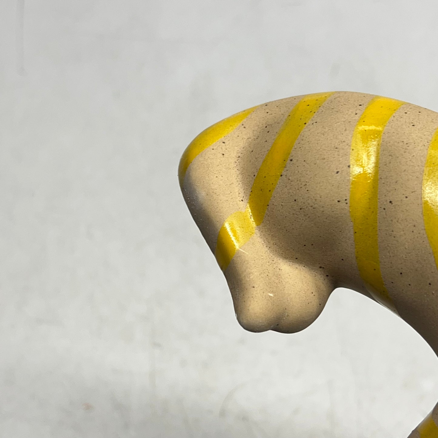 CREATIVE CO OP (2 PACK) Hand Painted Stoneware Cat Taper Holder 6-1/4"H DF769|5A