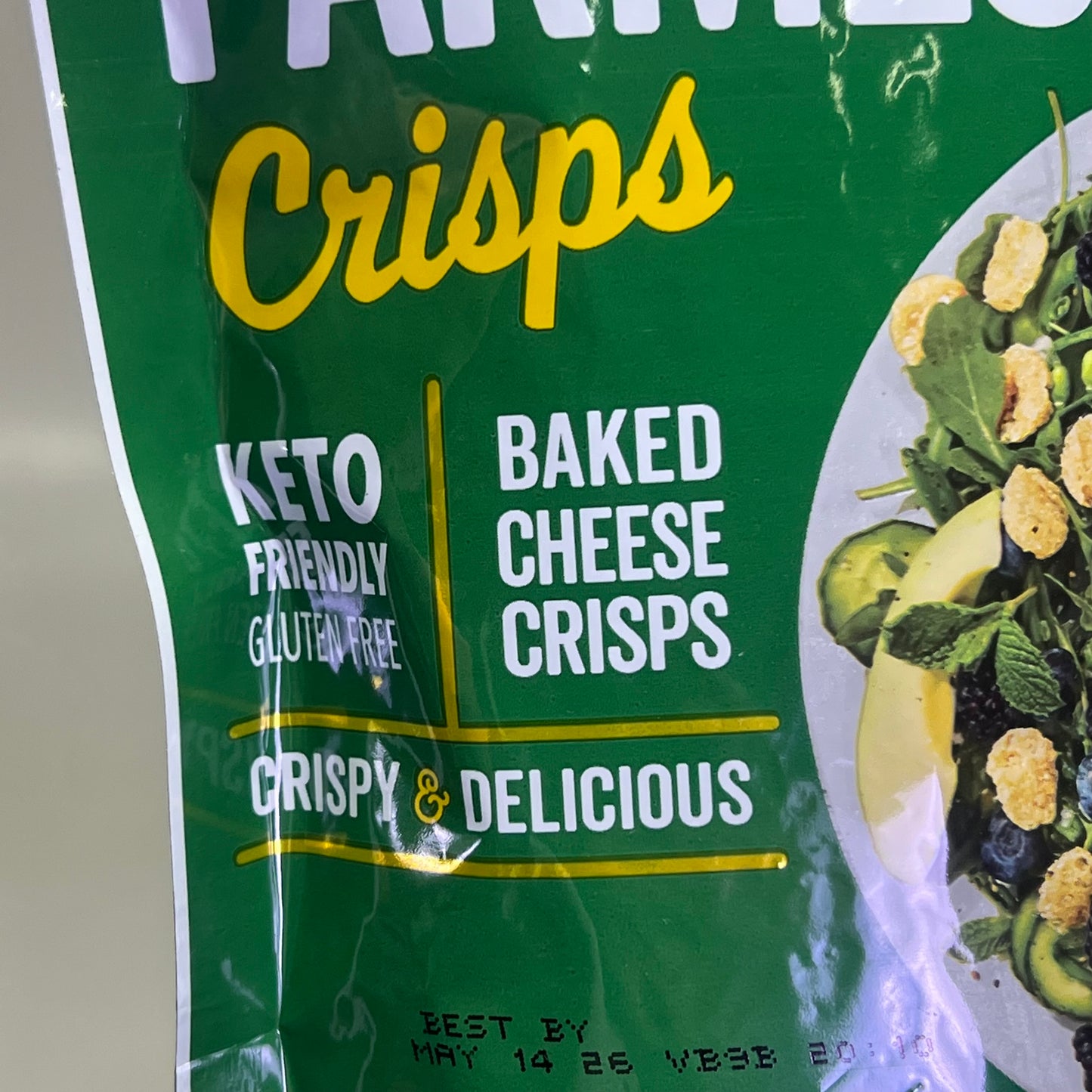 FRESH GOURMET (12 PACK) Parmesan Crips Topping Keto Friendly 1.76 Oz BB 05/26