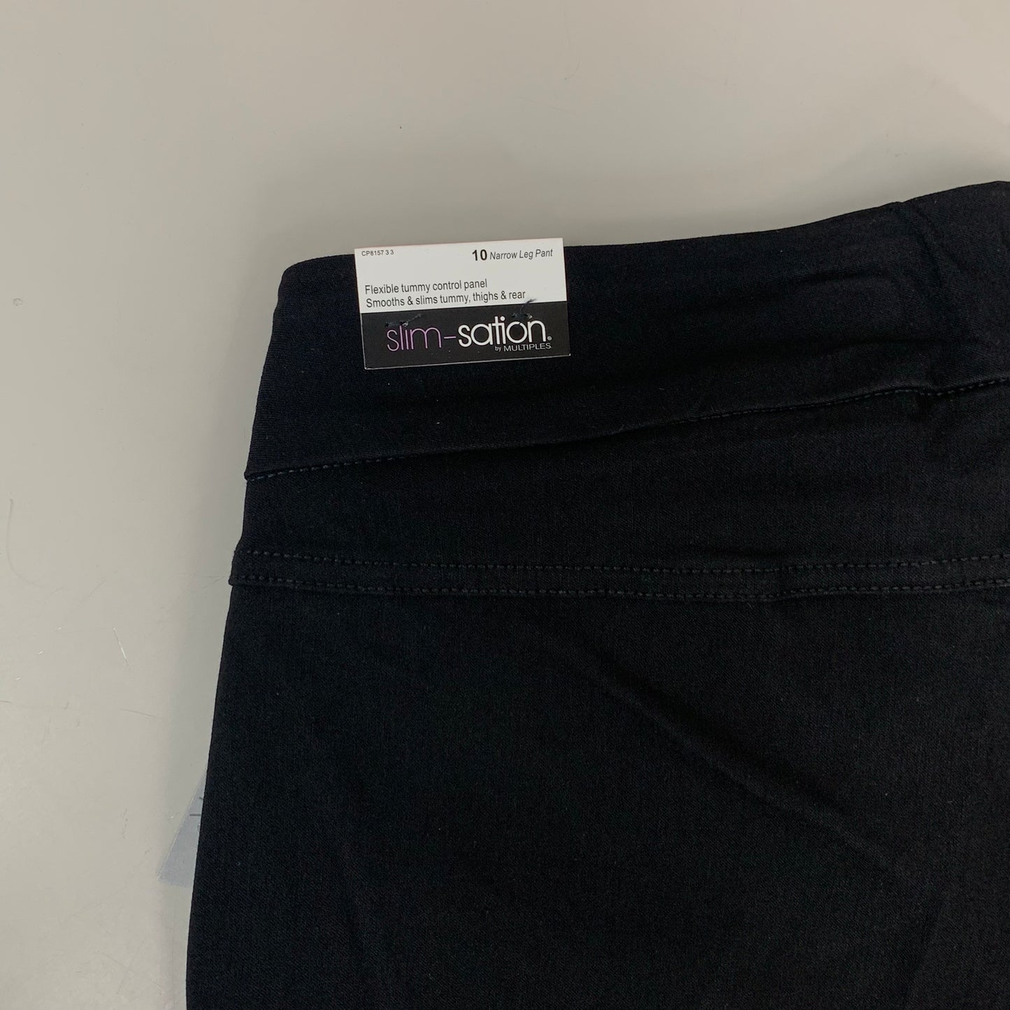 MULTIPLES Narrow Leg Pant Petite Women's Sz 10 Black