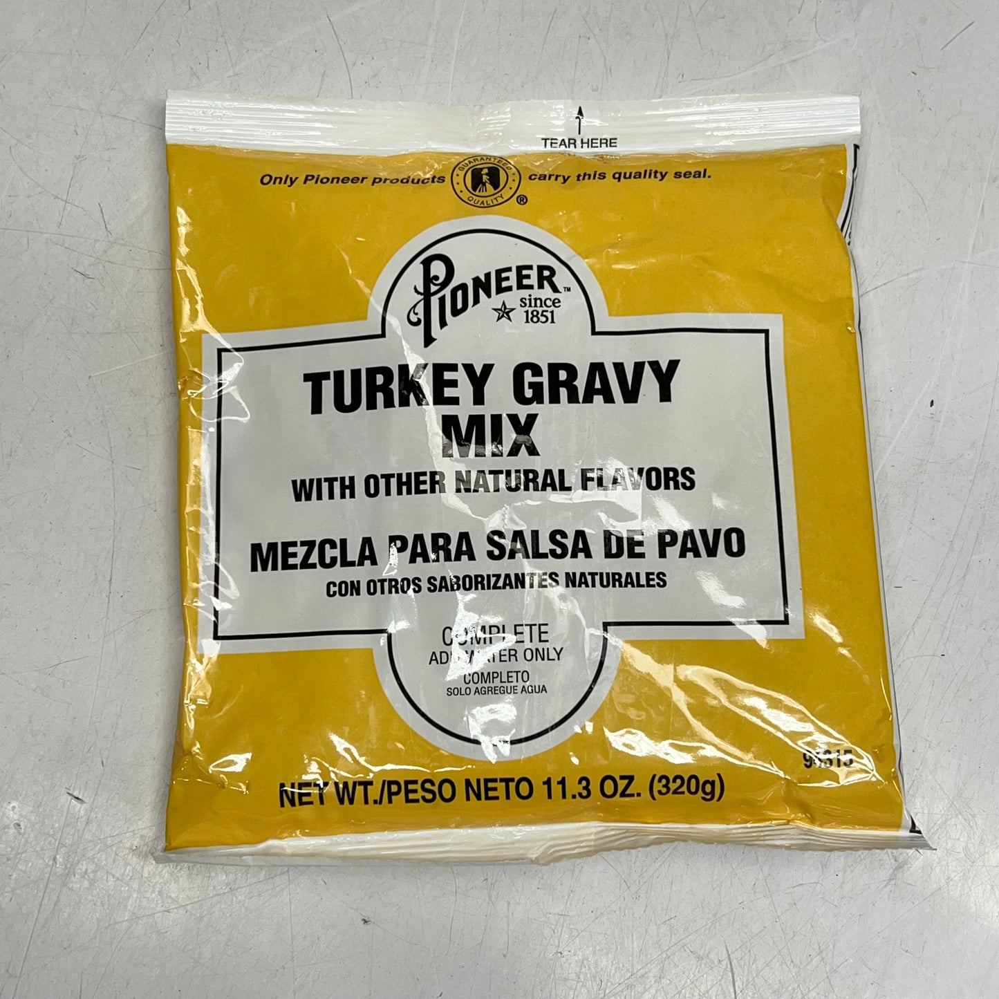 ZA@ PIONEER (6 PACK) Individually Packaged Powder Turkey Gravy Mix 11.3 Oz White C