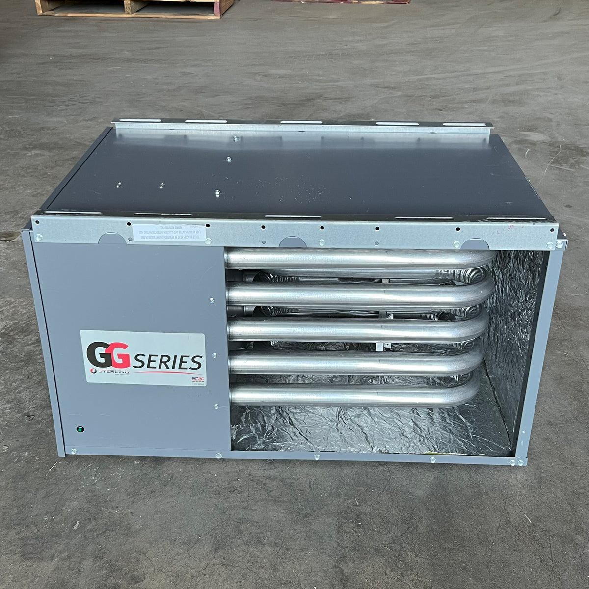 STERLING Low Profile Gas Unit Heater Power Vented  75,000 Grey GG075A1NSA11