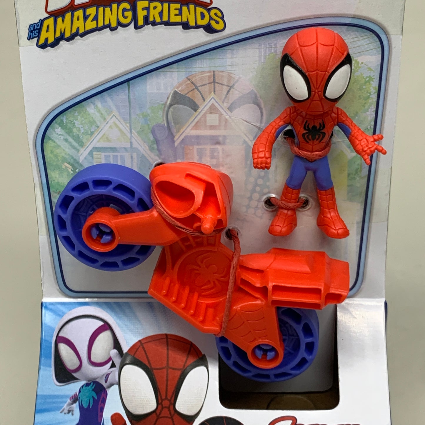 ZA@ HASBRO Marvel Spidey and His Amazing Friends Figurine With Motorcycle 5010993933358