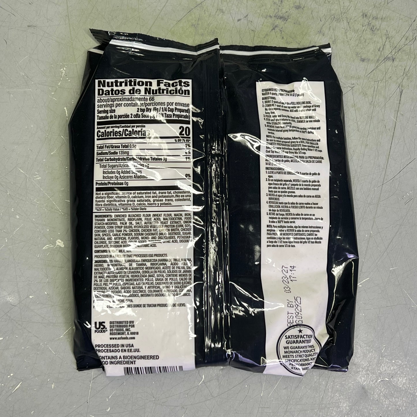 MONARCH (6 PACK) Shelve Stable Poultry Gravy Mix Low Sodium NO MSG 14oz BB 03/27