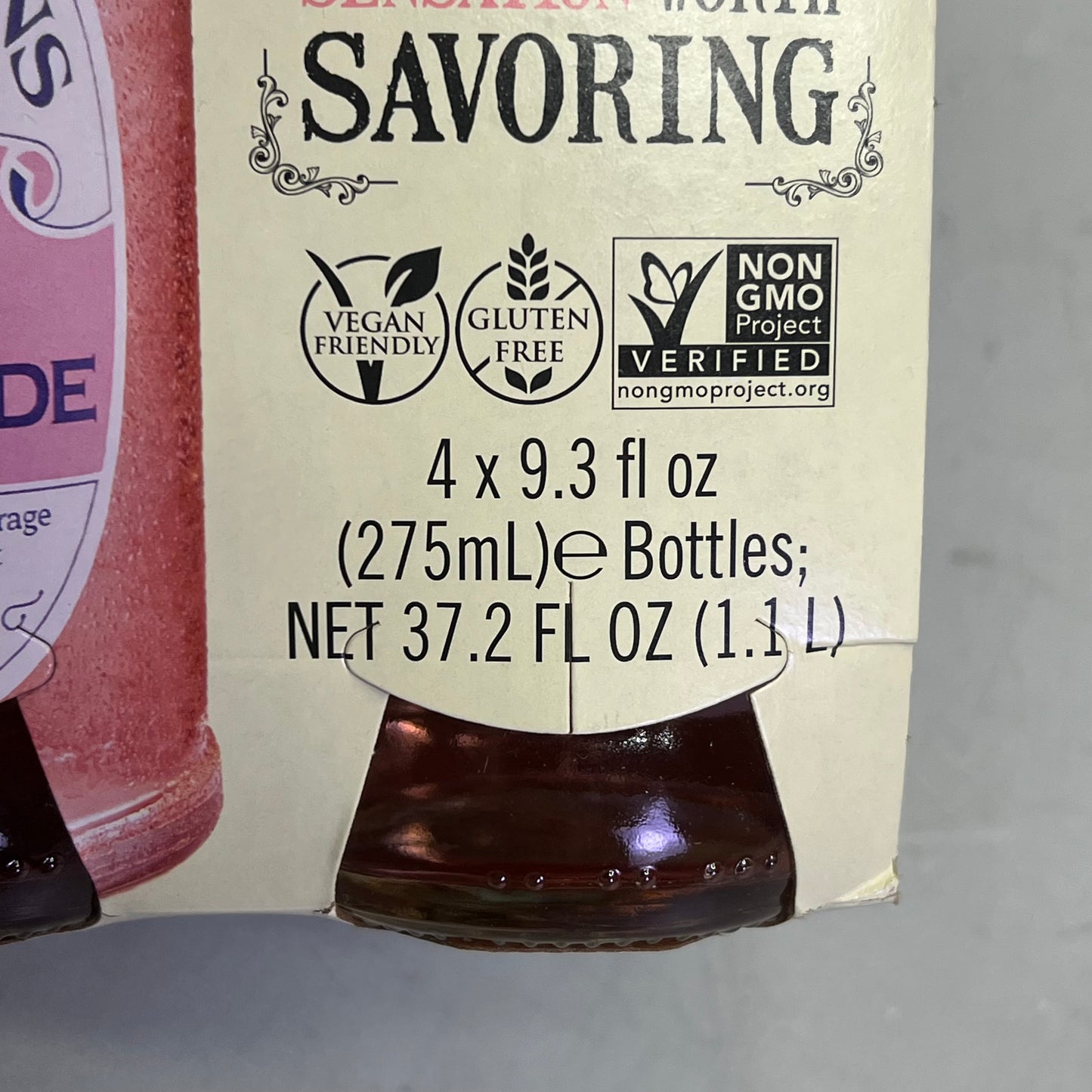 ZA@ ZA@ FENTIMANS (4 PACK) Botanically Brewed Rose Lemonade In Glass Bottles 9.3 Fl Oz