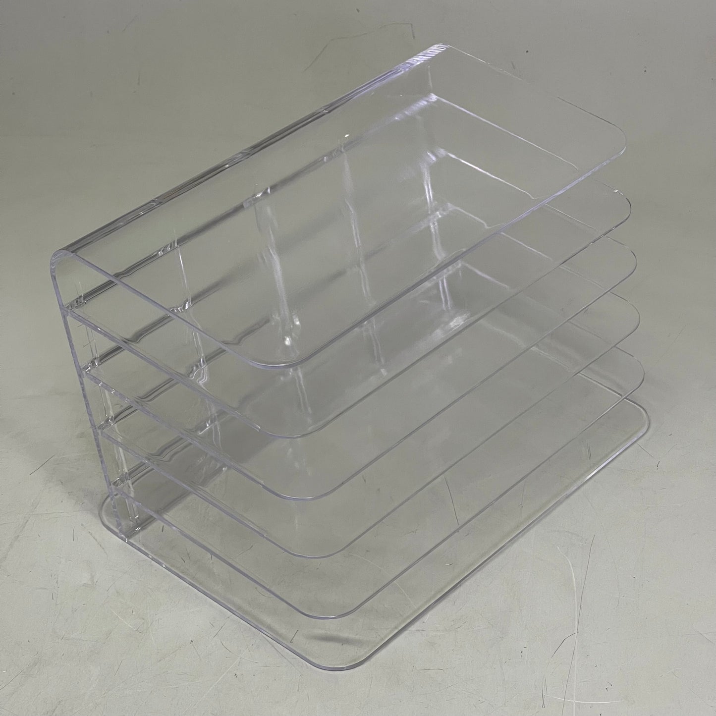 TRU RED 5-Slot Letter Sorter 9.5" x 6.5" x 6.3" Clear TR62285