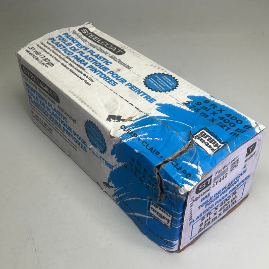 ZA@ STEEL COAT High-Density Painters Plastic 400'x9' Clear FG-P9941-06D (As-is)