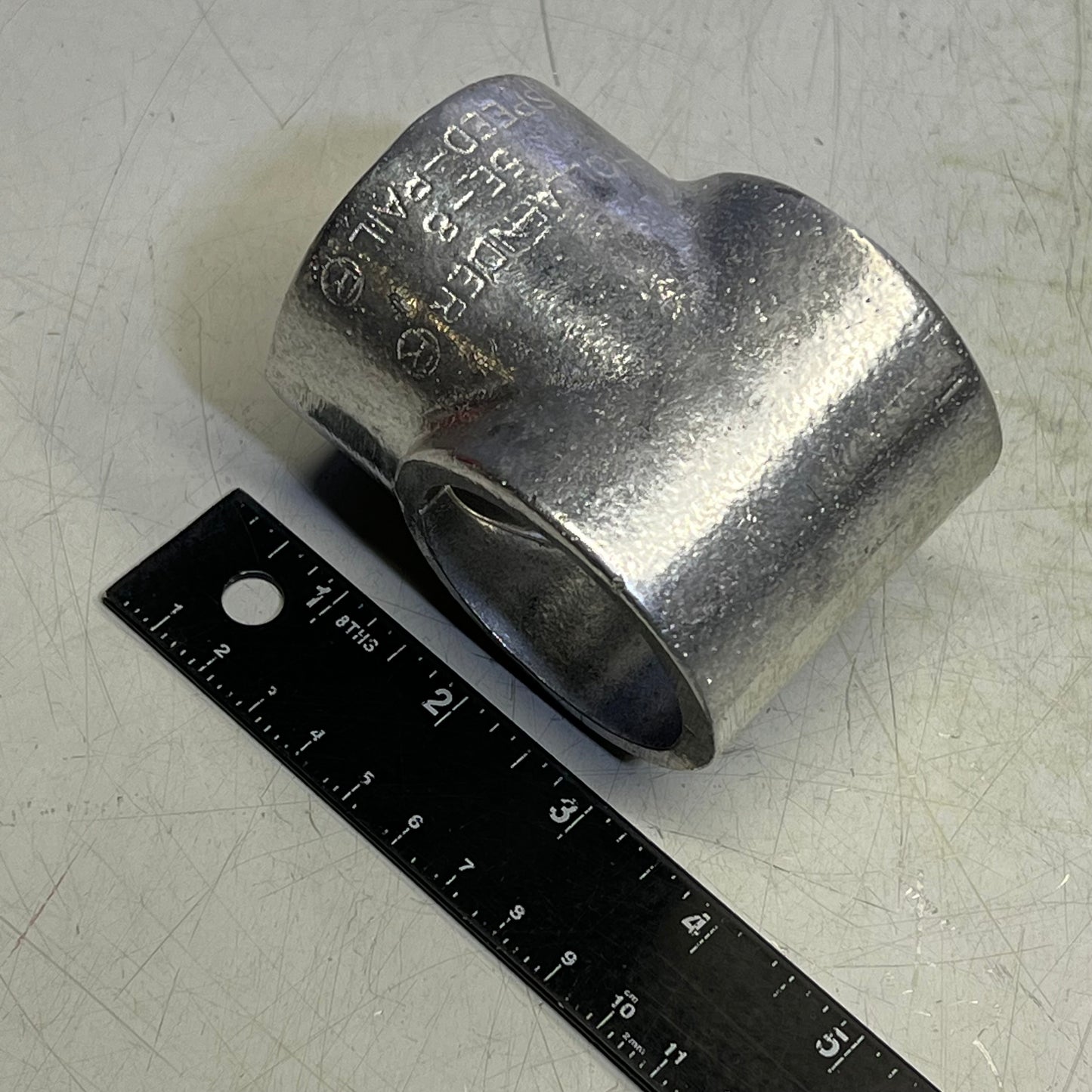 HOLLAENDER Aluminum Lightweight Structural Fitting Tee-E 1-1/2"  Chrome 5E 8