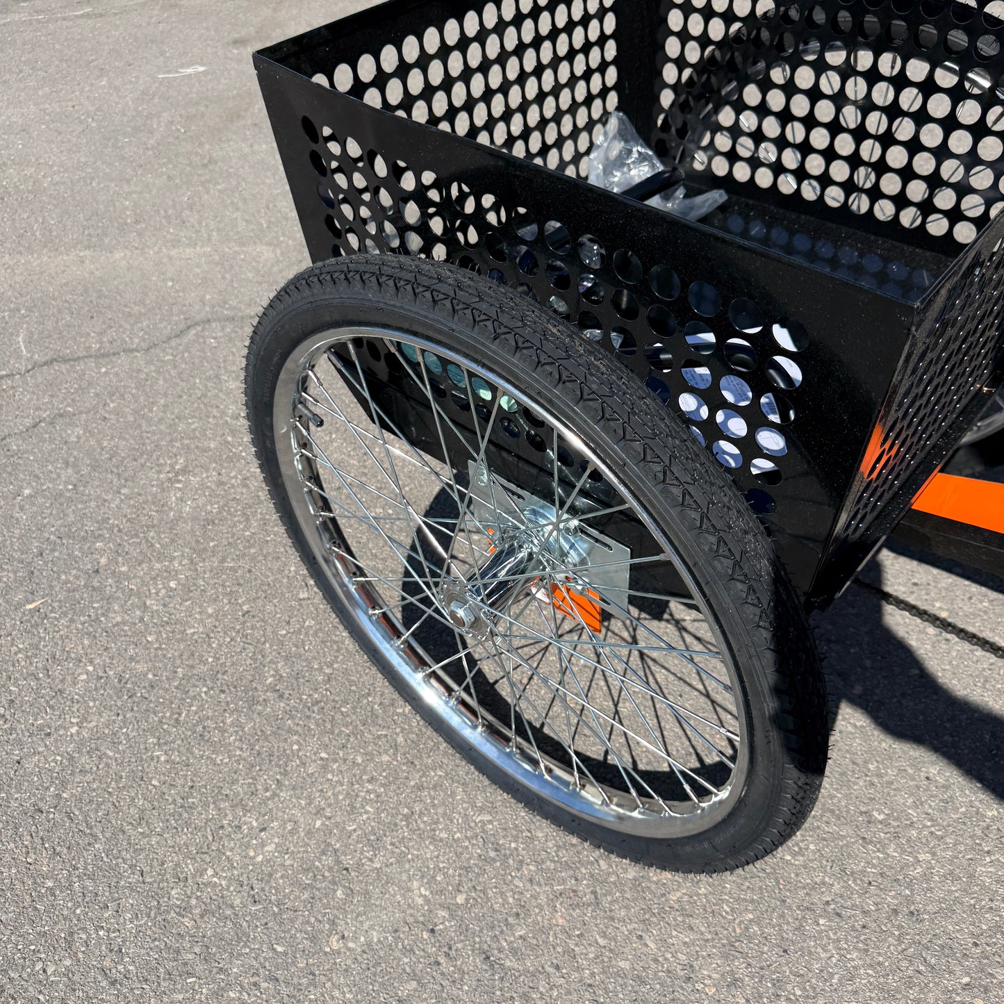 WORKSMAN M2020-CB Mover Industrial Cargo Tricycle 20” Orange w/ M13970 Basket