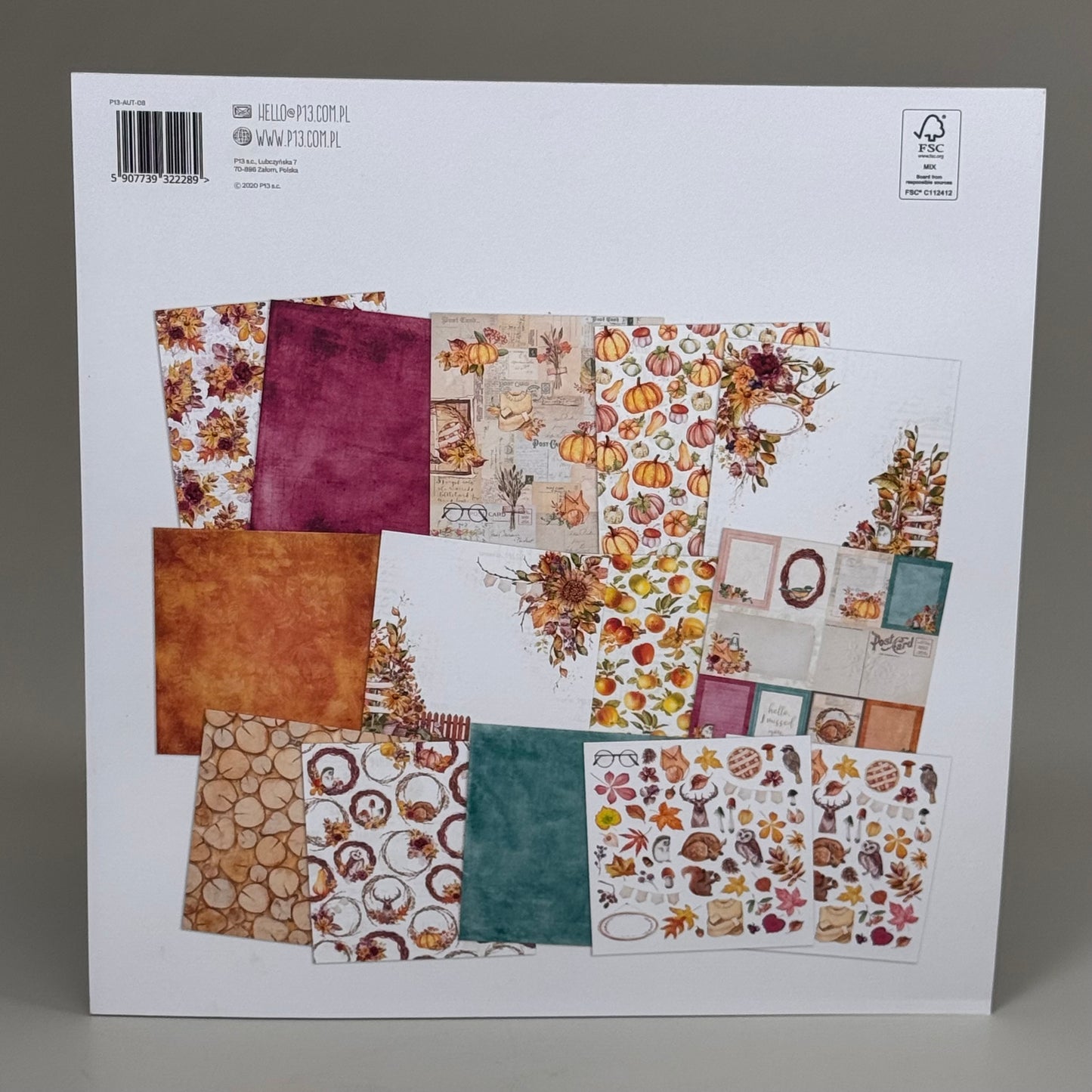 THE FOUR SEASONS (2 Pack) Autumn Collection Paper Pad Stock Paper 12" x 12" 6 Designs