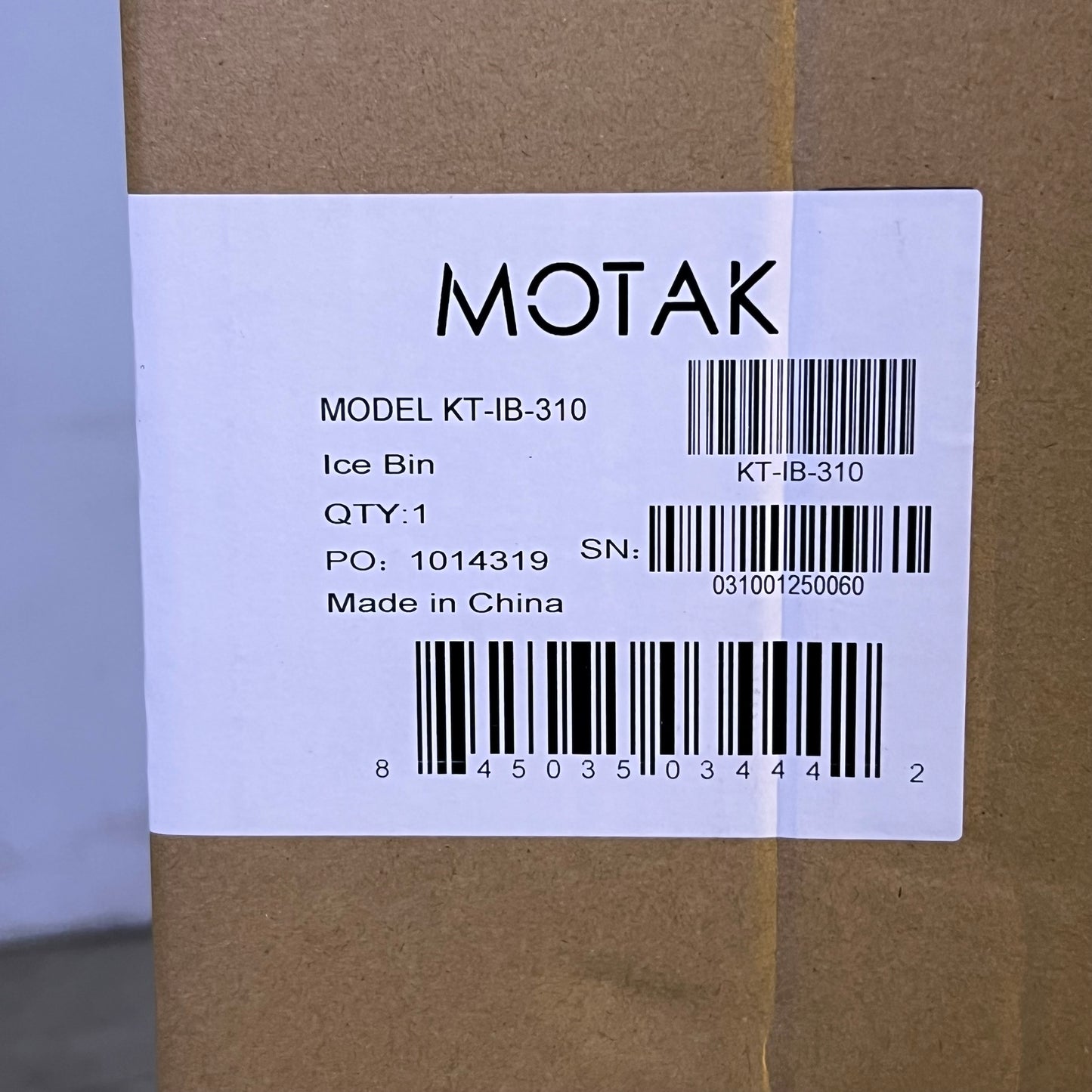 MOTAK Ice Storage Bin KT-IB-310