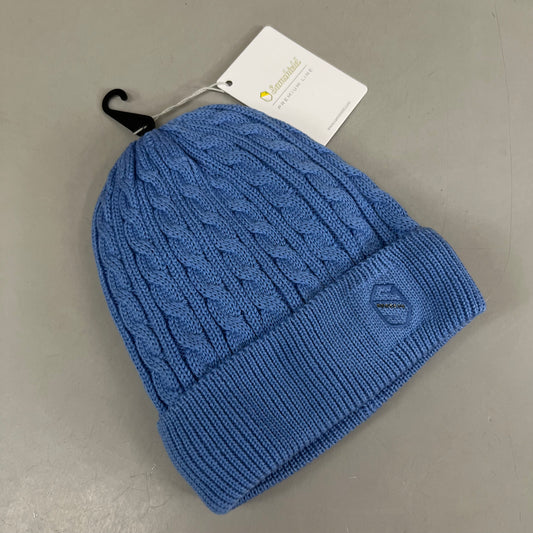 SAMSHIELD Mira Crystal Equestrian Beanie Hat Women's Sz One Size Fits All Washed Blue