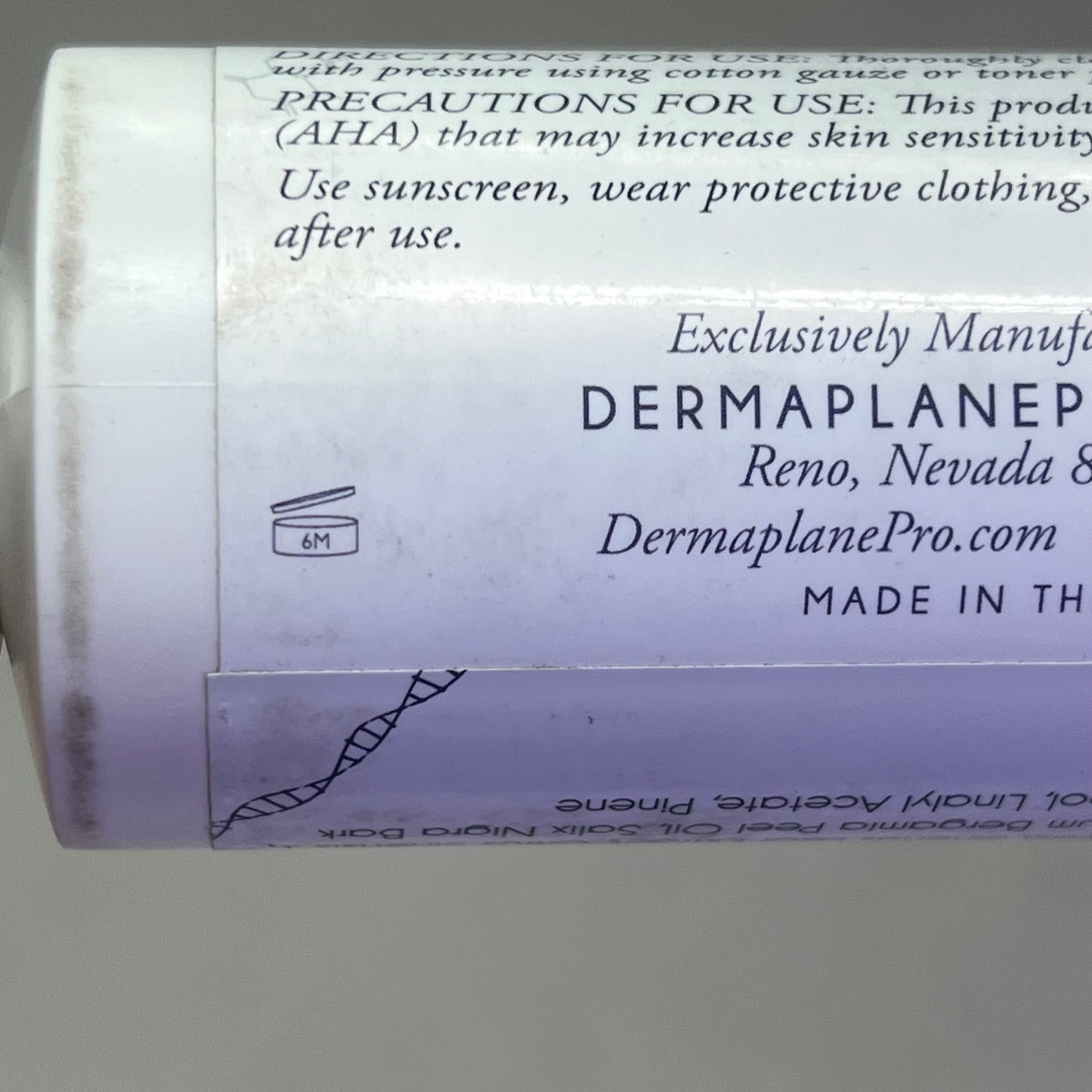 ZA@ DERMAPLANE PRO AHA/BHA Skin Prep Solution Vegan & Cruelty Free 8 Fl Oz 6 M