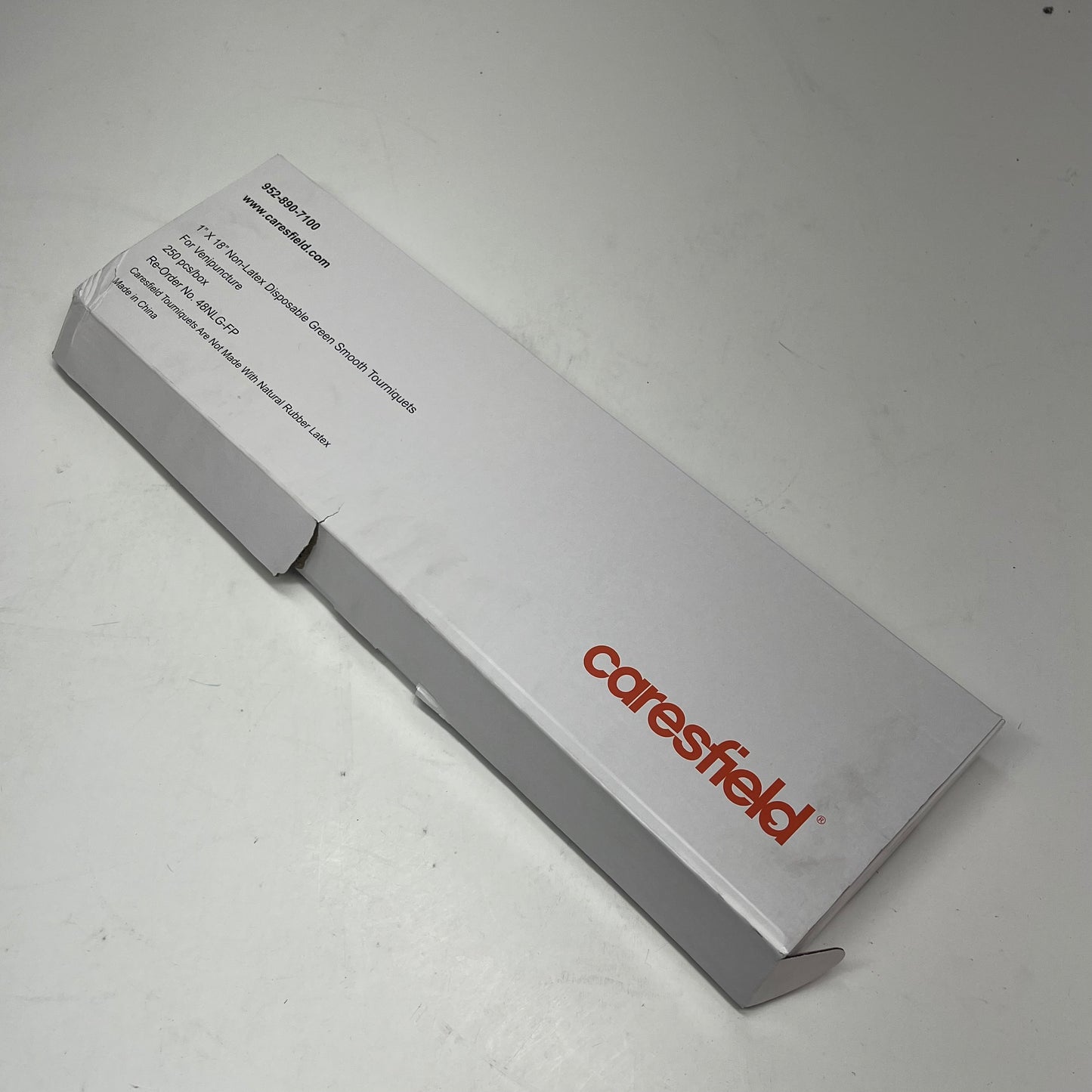 CARESFIELD (250 PACK) Non-latex Disposable Smooth Tourniquets 1"x18" 48NLG-FP