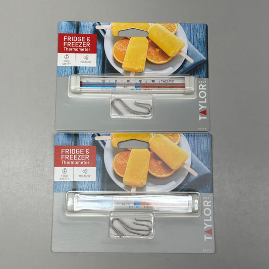 TAYLOR (2 PACK) Fridge/Freezer Thermometer Food Safety 5977N (New)