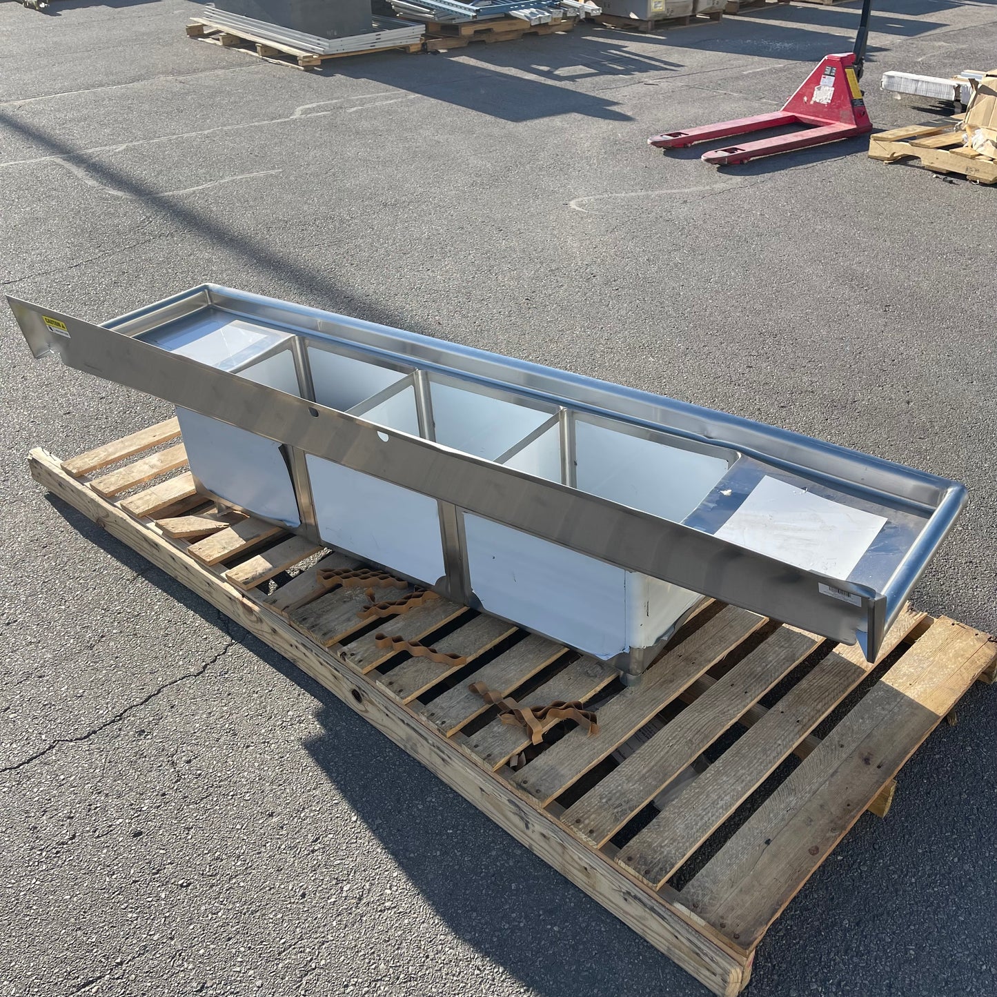 Z@ STEELTON Commercial 3 Compartment Sink 90” 18-gauge Stainless Steel 522CS31818LR