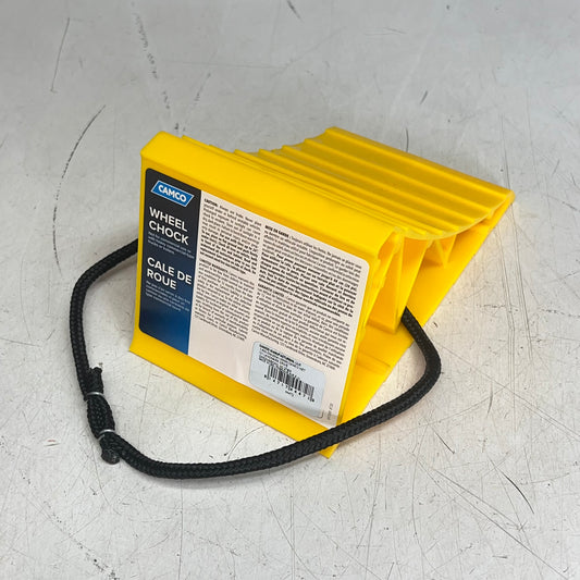 ZA@ CAMCO (2 PACK) Plastic Wheel Chock W/ Rope for Tires up to 26" Yellow 44472