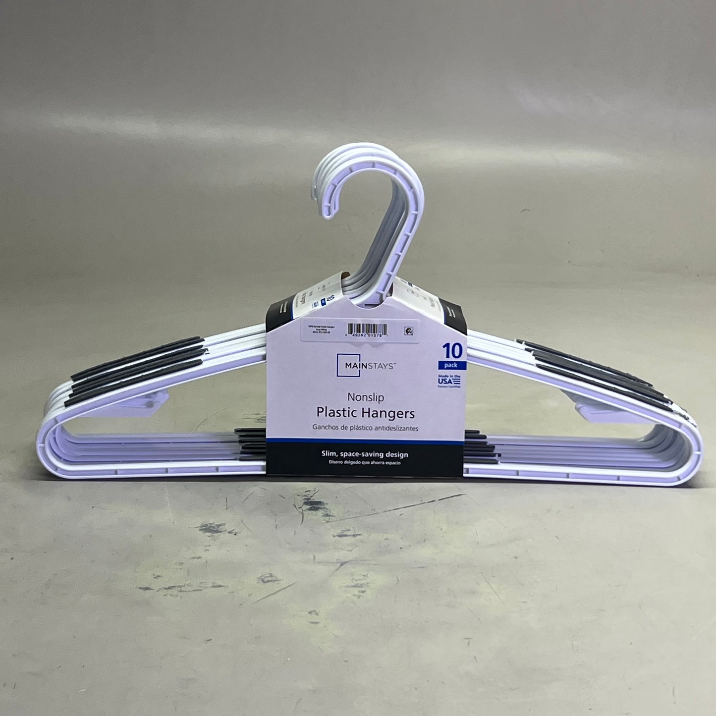 MAINSTAYS (140 Pcs) Non-Slip Clothes Hangers, White Durable Plastic White MS12-016-200-03