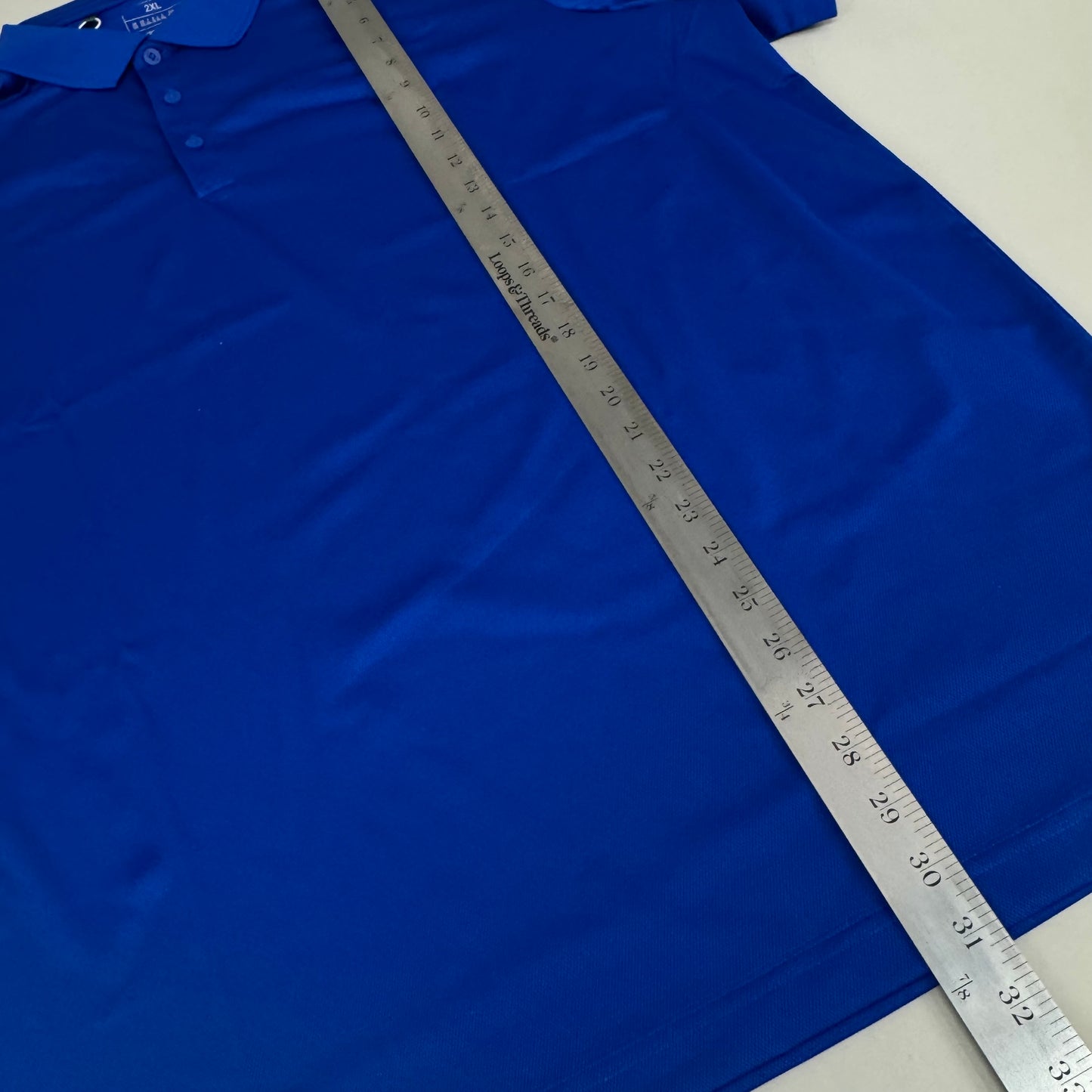 ADIDAS Basic Sport A430 Golf Polo Shirt men's SZ 2XL Collegiate Royal IB7348