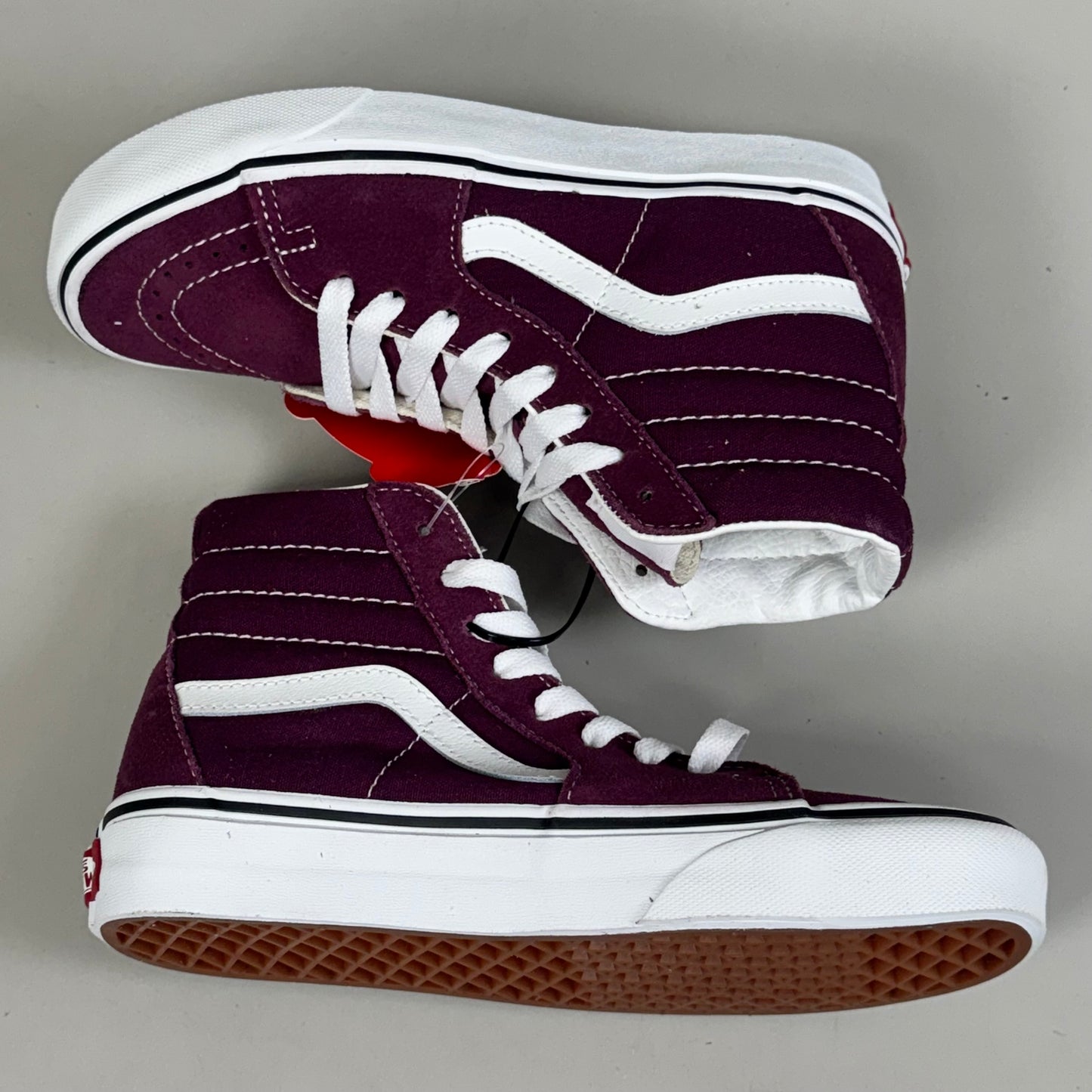 VANS Classic Sk8-Hi Shoe Canvas Upper Men's SZ 3.5 Women's Sz 5 Burgundy Purple