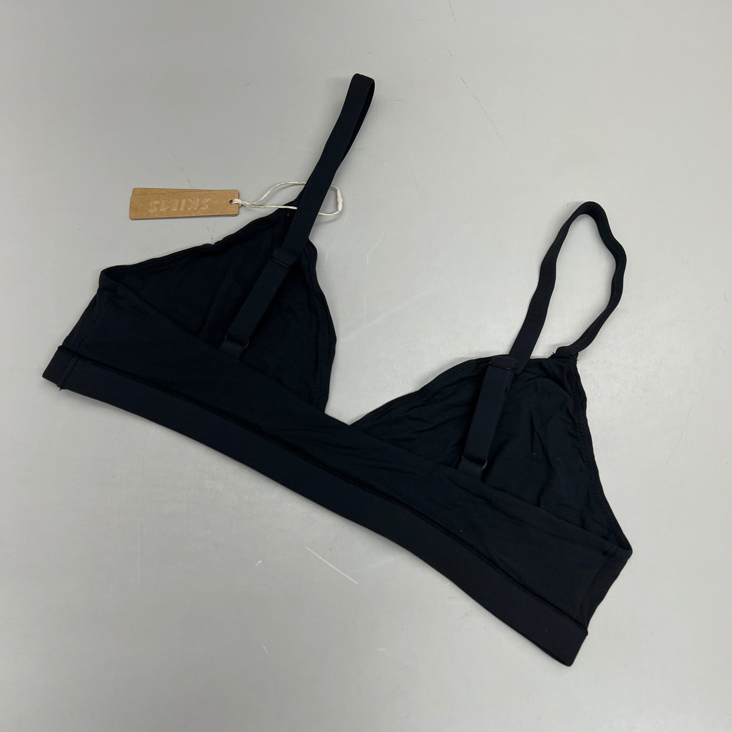 SKIMS Adjustable Triangle Bralette Fits Everybody Women's Sz L Onyx BR-TRI-2024